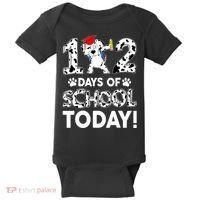 102 Days School Today 101 Days Smarter Dalmatian Dog Lovers Baby Bodysuit thumb 0