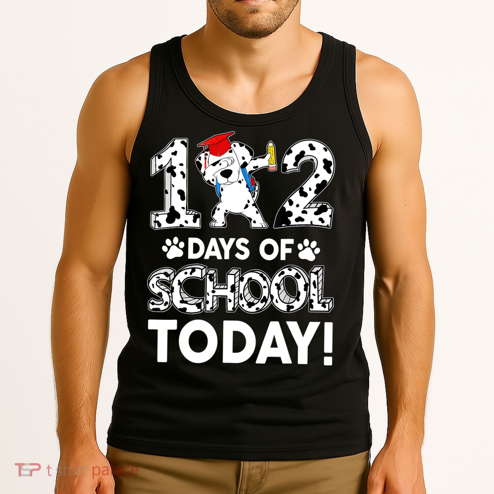 102 Days School Today 101 Days Smarter Dalmatian Dog Lovers Tank Top