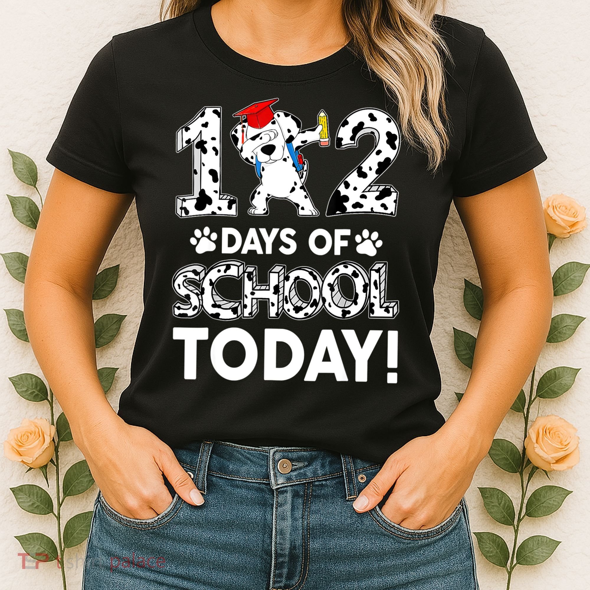 102 Days School Today 101 Days Smarter Dalmatian Dog Lovers Women's T-Shirt