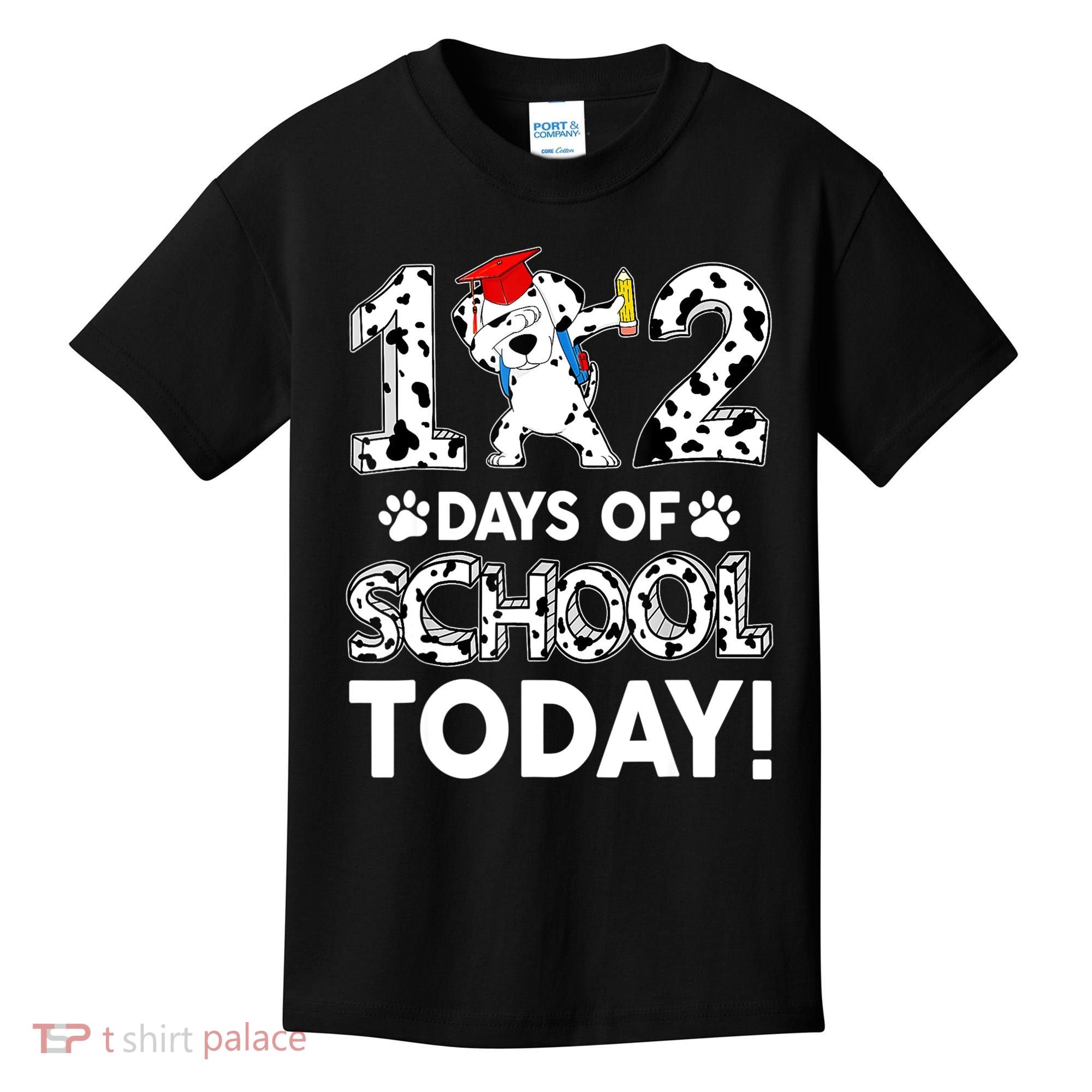 102 Days School Today 101 Days Smarter Dalmatian Dog Lovers Kids T-Shirt