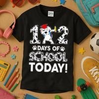 102 Days School Today 101 Days Smarter Dalmatian Dog Lovers Kids T-Shirt thumb 3