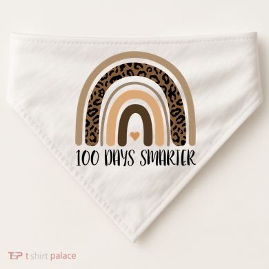 100 Days Smarter 100th Day Of School USA-Made Doggie Bandana