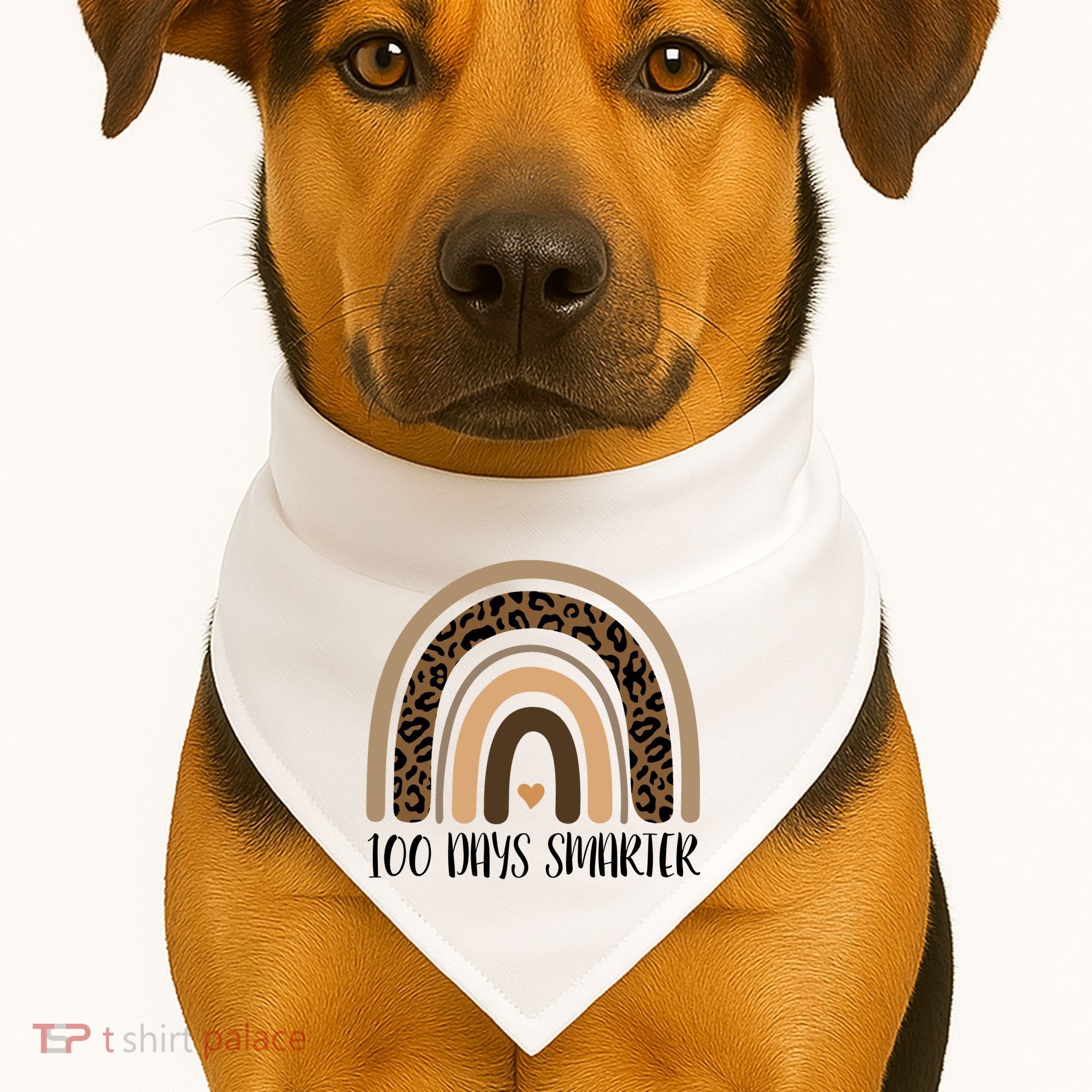 100 Days Smarter 100th Day Of School USA-Made Doggie Bandana