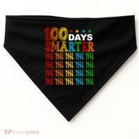100 Days Smarter Cute Funny 100th Day Of School USA-Made Doggie Bandana thumb 0