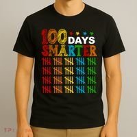 100 Days Smarter Cute Funny 100th Day Of School T-Shirt thumb 3