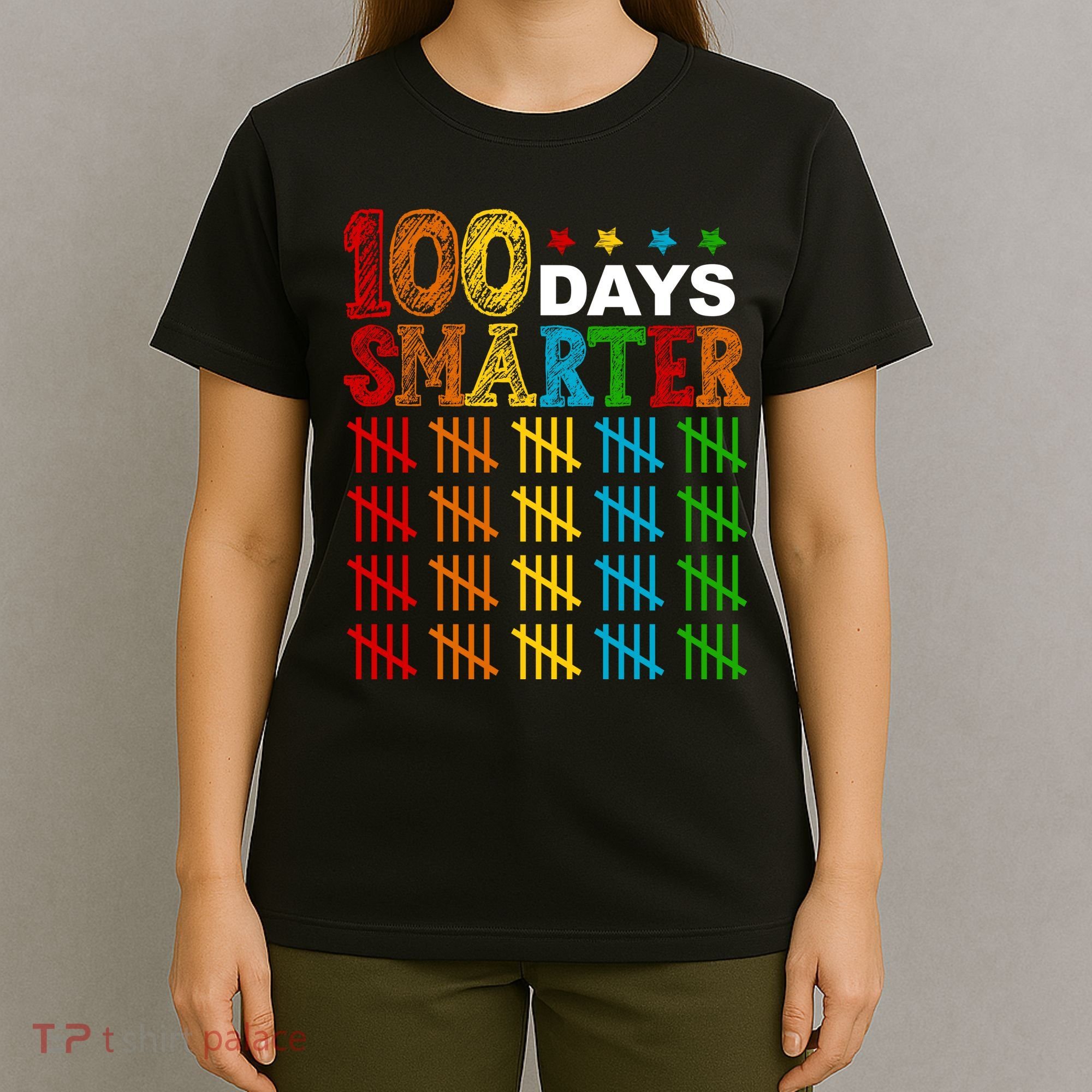 100 Days Smarter Cute Funny 100th Day Of School T-Shirt