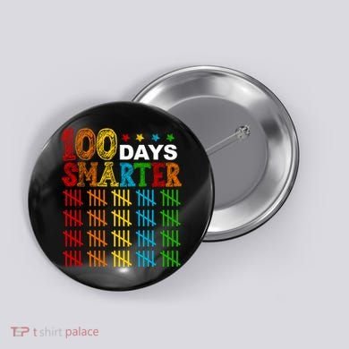 100 Days Smarter Cute Funny 100th Day Of School Button