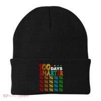 100 Days Smarter Cute Funny 100th Day Of School Beanie thumb 0
