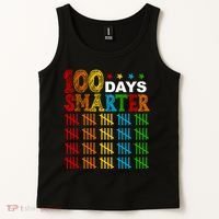 100 Days Smarter Cute Funny 100th Day Of School Tank Top thumb 2