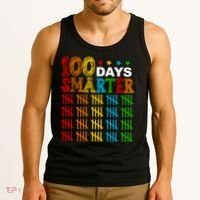 100 Days Smarter Cute Funny 100th Day Of School Tank Top thumb 3