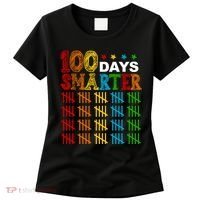100 Days Smarter Cute Funny 100th Day Of School Women's T-Shirt thumb 0