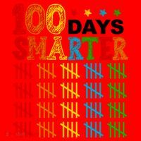 100 Days Smarter Cute Funny 100th Day Of School Santa Hat thumb 1