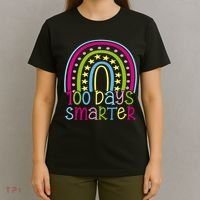100 Days Smarter Cute Colorful Rainbow T-Shirt thumb 4
