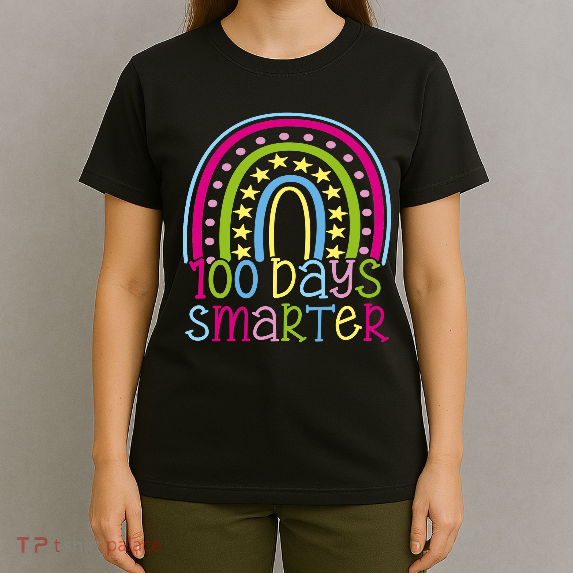 100 Days Smarter Cute Colorful Rainbow T-Shirt