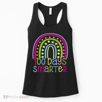 100 Days Smarter Cute Colorful Rainbow Women's Tank Top