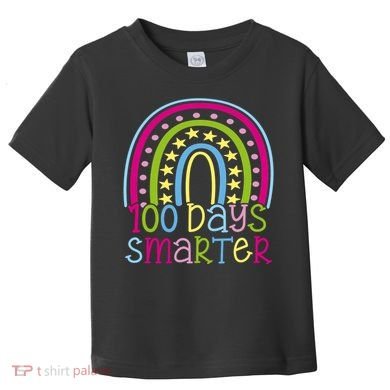 100 Days Smarter Cute Colorful Rainbow Toddler T-Shirt