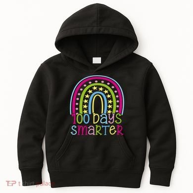 100 Days Smarter Cute Colorful Rainbow Kids Hoodie