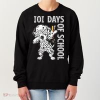 101 Days School Dabbing Dalmatian Dog Teachers Women's Sweatshirt thumb 0