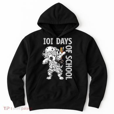 101 Days School Dabbing Dalmatian Dog Teachers Hoodie