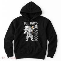 101 Days School Dabbing Dalmatian Dog Teachers Hoodie thumb 0