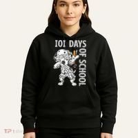 101 Days School Dabbing Dalmatian Dog Teachers Hoodie thumb 5