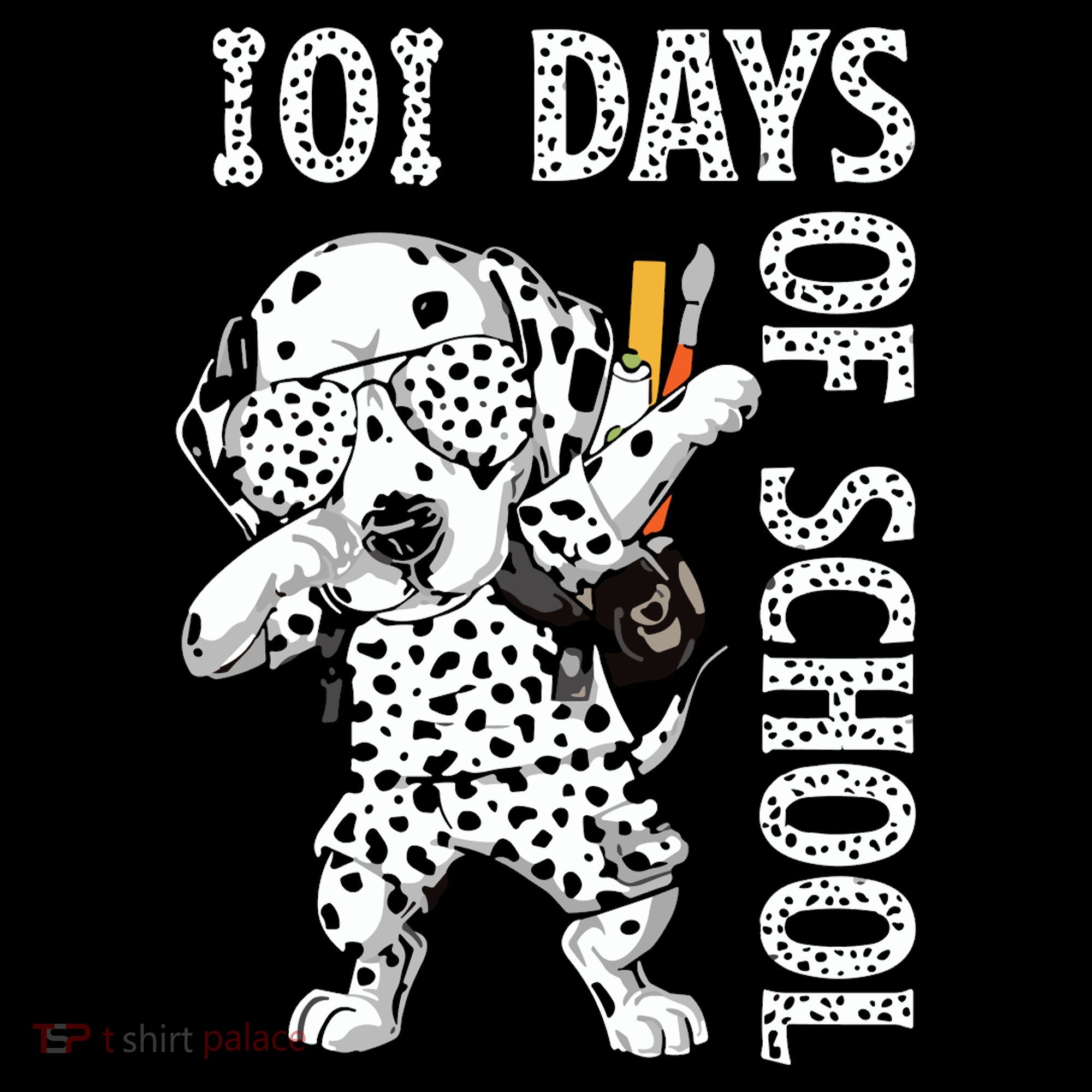 101 Days School Dabbing Dalmatian Dog Teachers Sweatshirt