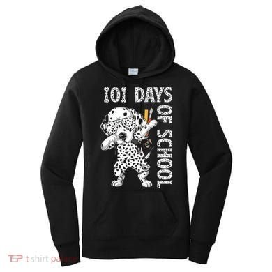 101 Days School Dabbing Dalmatian Dog Teachers Women's Hoodie