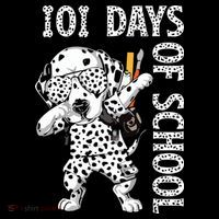 101 Days School Dabbing Dalmatian Dog Teachers Women's Hoodie thumb 2
