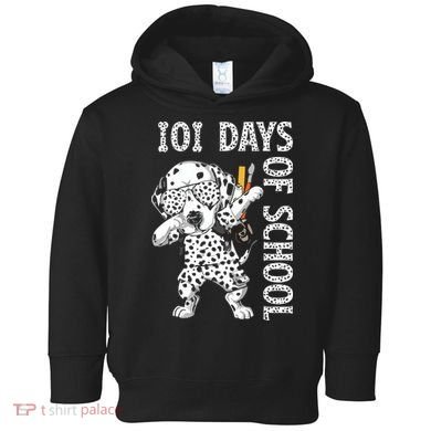 101 Days School Dabbing Dalmatian Dog Teachers Toddler Hoodie