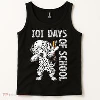 101 Days School Dabbing Dalmatian Dog Teachers Tank Top thumb 2