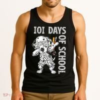 101 Days School Dabbing Dalmatian Dog Teachers Tank Top thumb 3