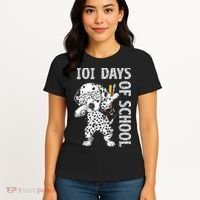 101 Days School Dabbing Dalmatian Dog Teachers Women's T-Shirt thumb 4