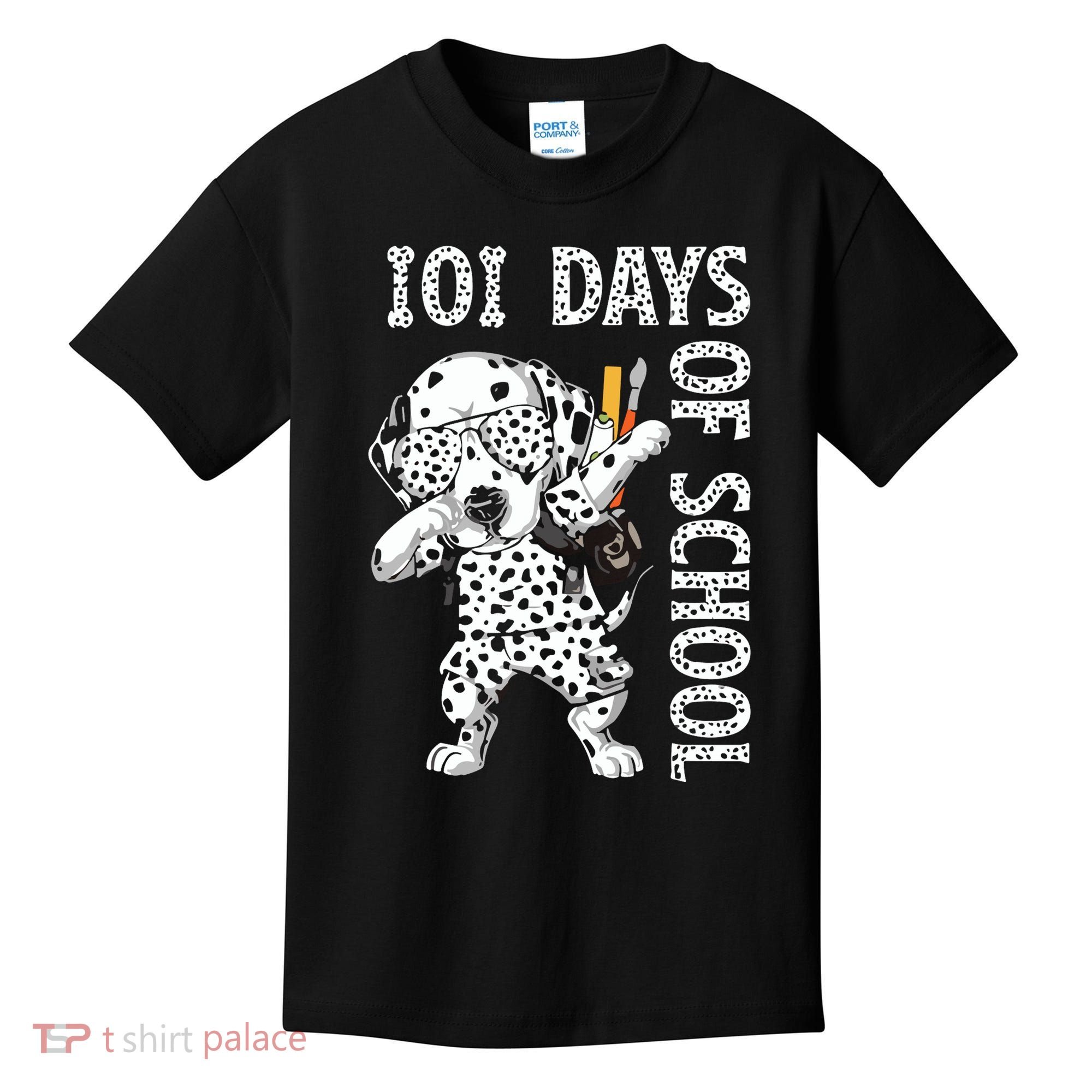 101 Days School Dabbing Dalmatian Dog Teachers Kids T-Shirt