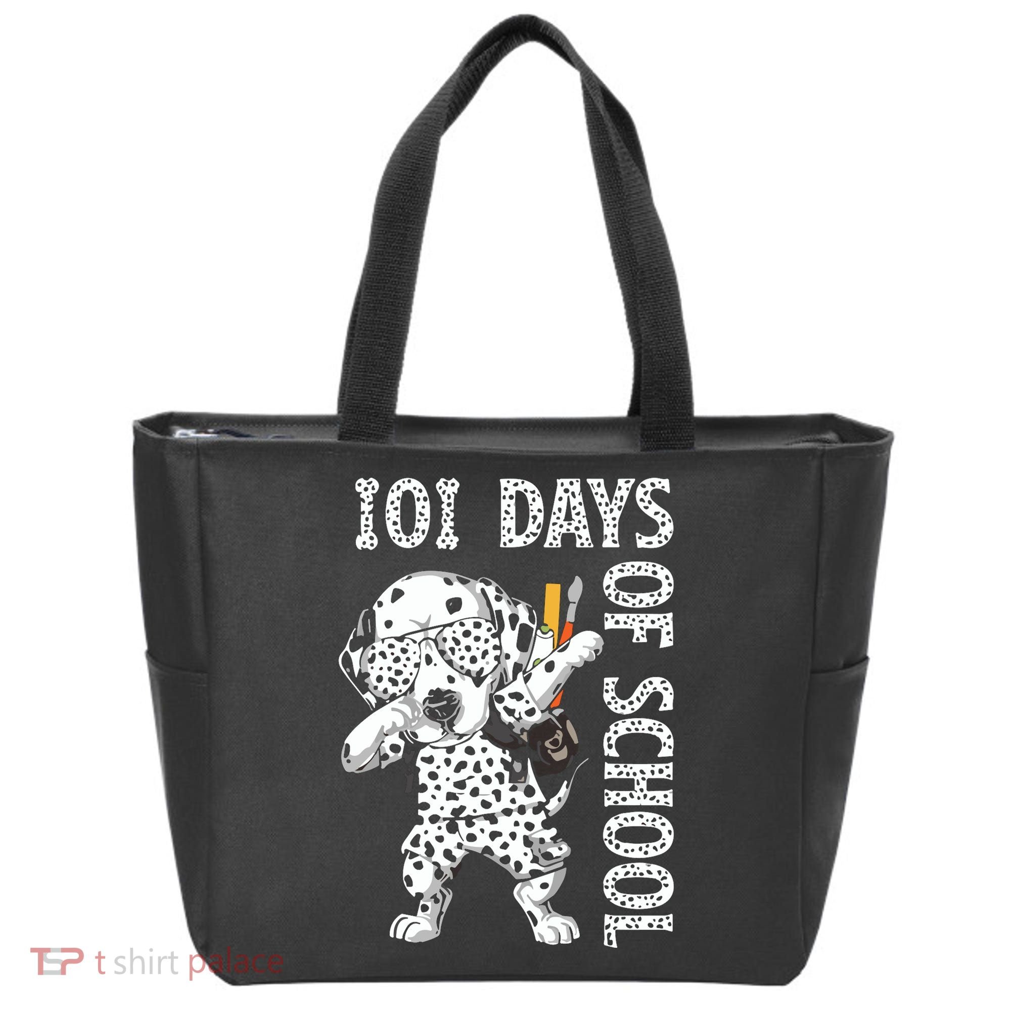 101 Days School Dabbing Dalmatian Dog Teachers Tote Bag