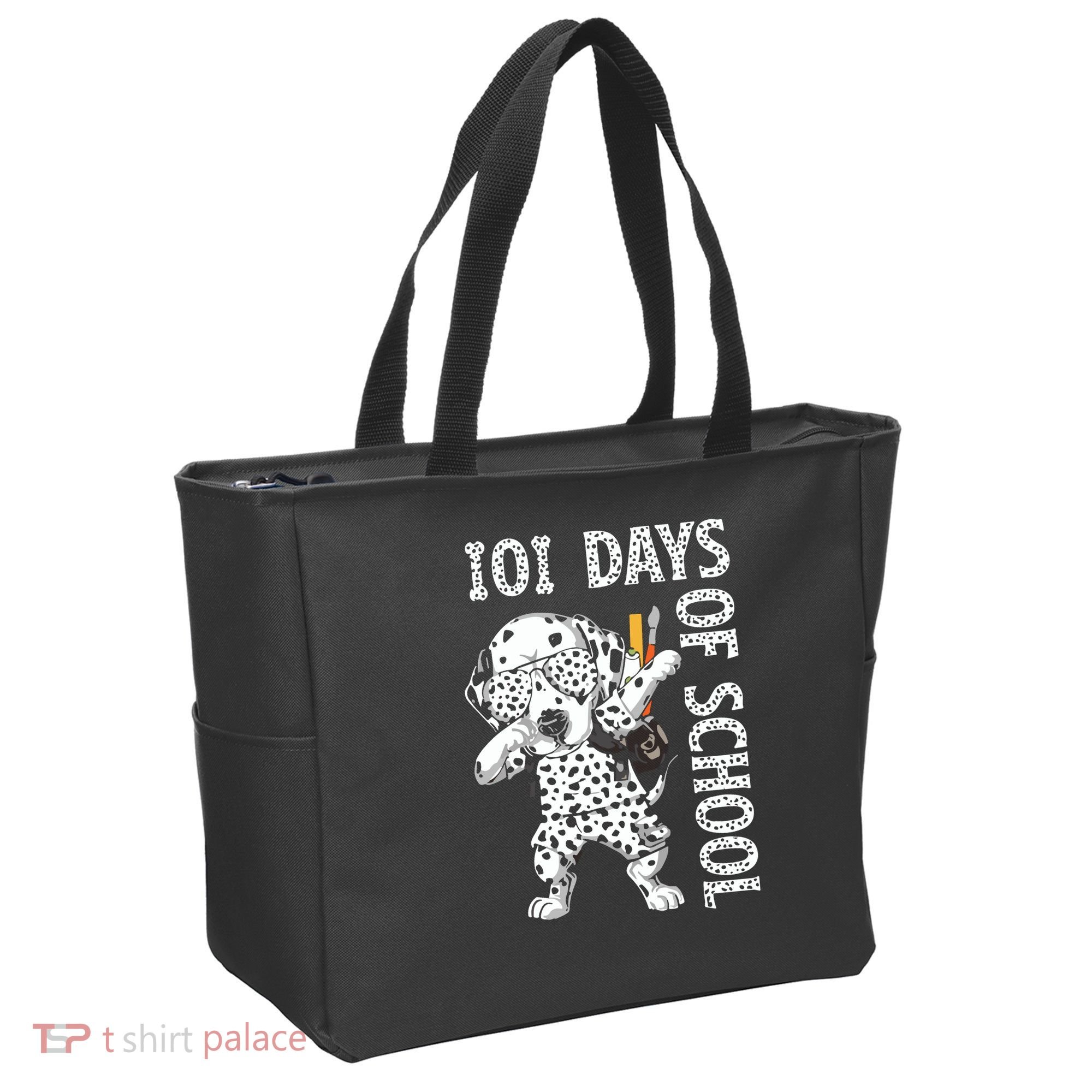 101 Days School Dabbing Dalmatian Dog Teachers Tote Bag