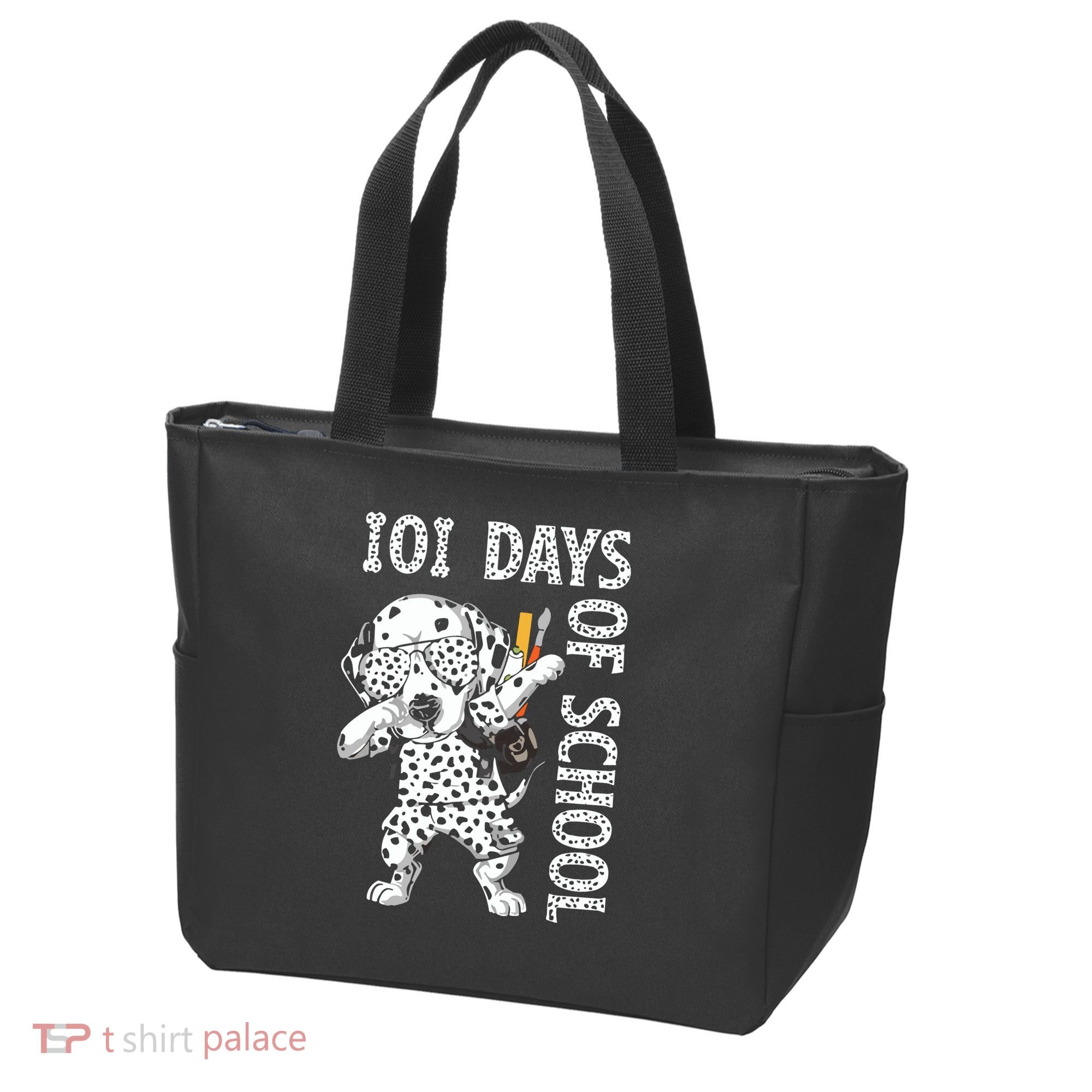 101 Days School Dabbing Dalmatian Dog Teachers Tote Bag