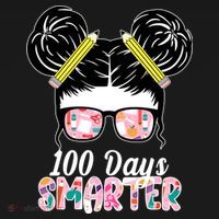 100 Days Smarter Student Hair Bun Toddler Hoodie thumb 2