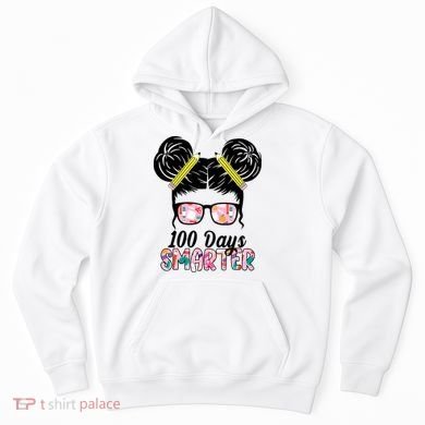 100 Days Smarter Student Hair Bun Hoodie