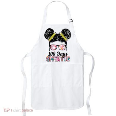 100 Days Smarter Student Hair Bun Apron