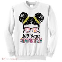 100 Days Smarter Student Hair Bun Sweatshirt thumb 0
