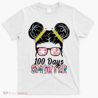 100 Days Smarter Student Hair Bun T-Shirt thumb 0