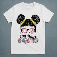 100 Days Smarter Student Hair Bun T-Shirt thumb 5