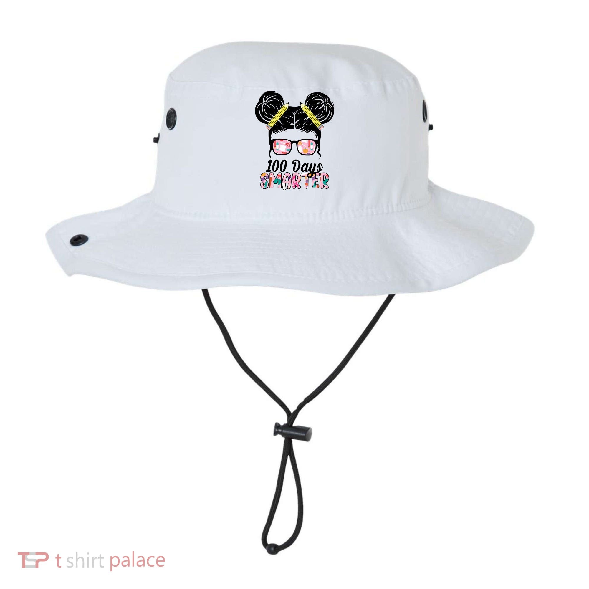 100 Days Smarter Student Hair Bun Bucket Hat