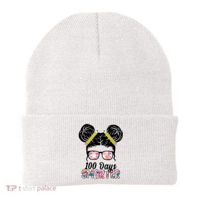 100 Days Smarter Student Hair Bun Beanie