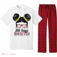 100 Days Smarter Student Hair Bun Pajama Set thumb 0
