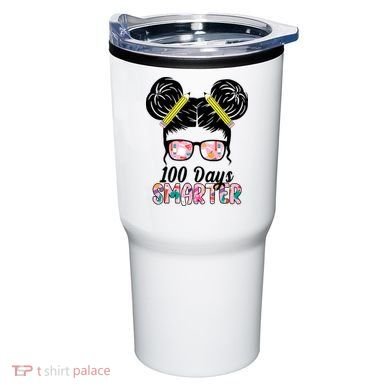 100 Days Smarter Student Hair Bun Tumbler