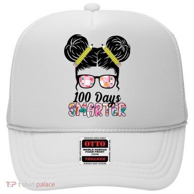 100 Days Smarter Student Hair Bun Hat