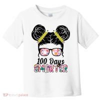 100 Days Smarter Student Hair Bun Toddler T-Shirt thumb 0