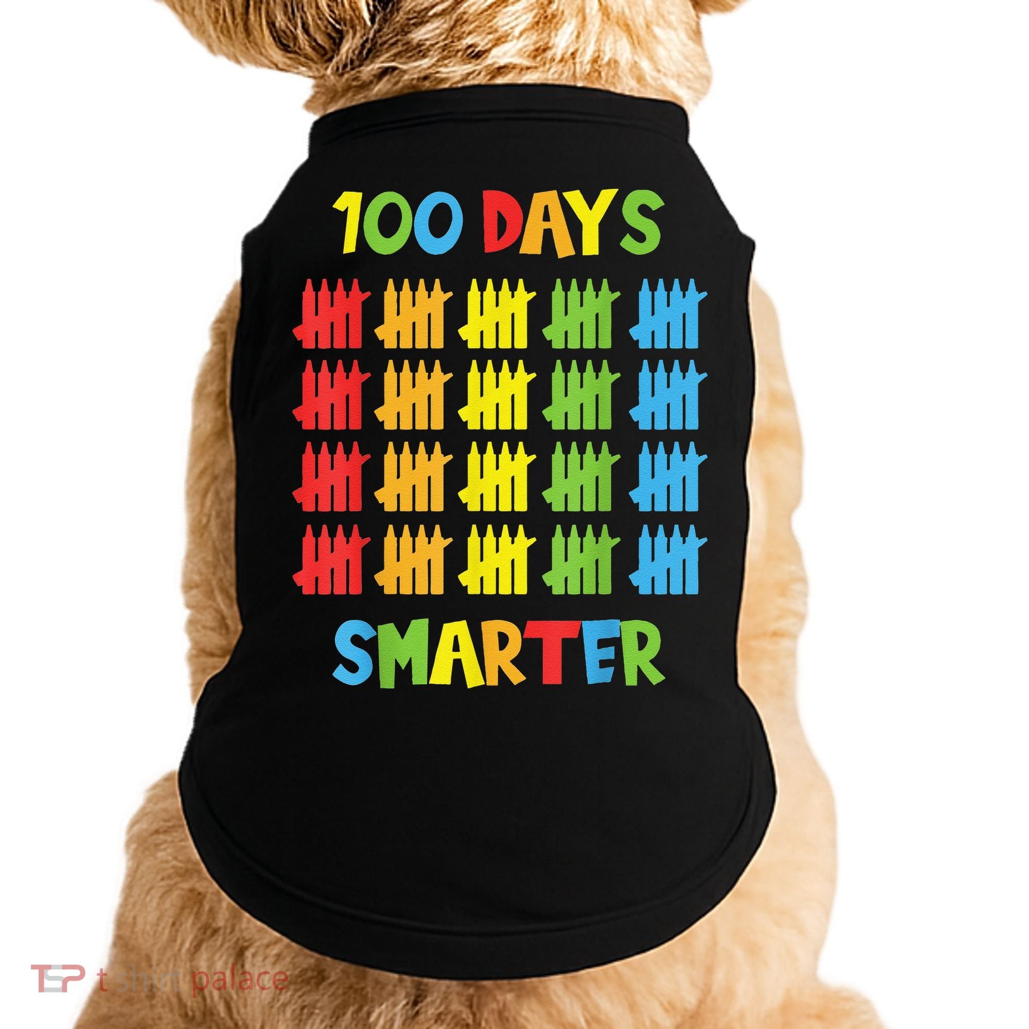 100 Days Smarter Teachers Child 100th Day of School Doggie Tank