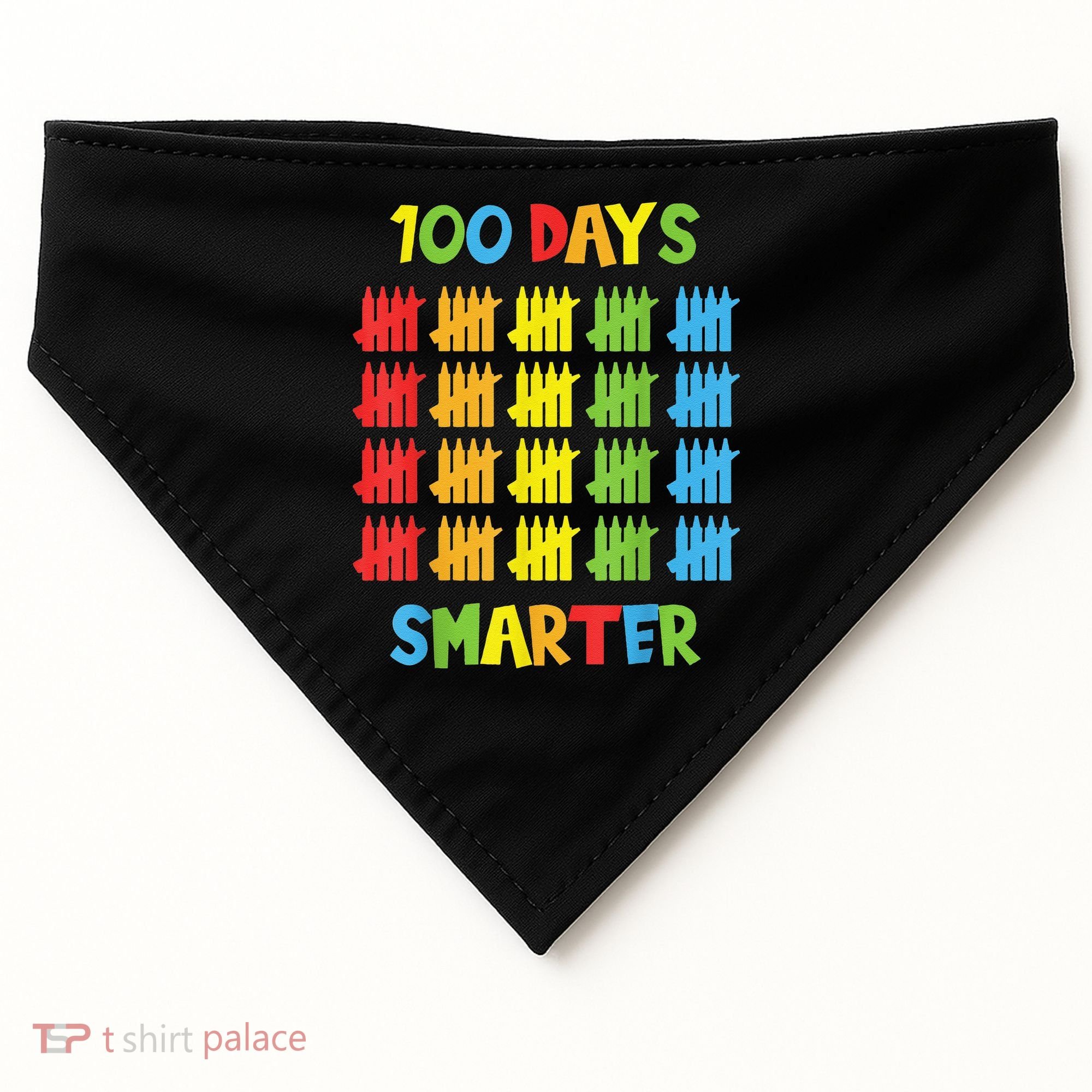 100 Days Smarter Teachers Child 100th Day of School USA-Made Doggie Bandana